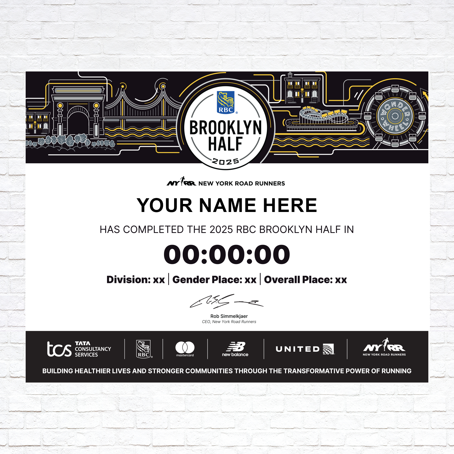 Finisher Certificate